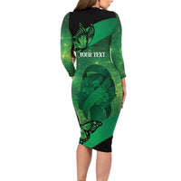 Personalised World Mental Health Awareness Month Family Matching Long Sleeve Bodycon Dress and Hawaiian Shirt Warriors Brave Strong Galaxy Vibes LT14 - Polynesian Pride