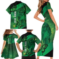 Personalised World Mental Health Awareness Month Family Matching Short Sleeve Bodycon Dress and Hawaiian Shirt Warriors Brave Strong Galaxy Vibes LT14 - Polynesian Pride
