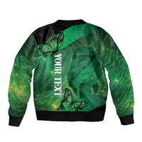 Personalised World Mental Health Awareness Month Sleeve Zip Bomber Jacket Warriors Brave Strong Galaxy Vibes