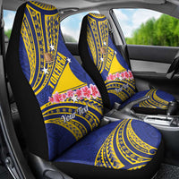 Personalised Tokelau Tokehega Day Car Seat Cover Tokelauan Tatau Flag Color LT14 - Polynesian Pride