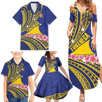 Personalised Tokelau Tokehega Day Family Matching Summer Maxi Dress and Hawaiian Shirt Tokelauan Tatau Flag Color LT14 - Polynesian Pride