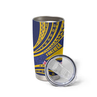 Personalised Tokelau Tokehega Day Tumbler Cup Tokelauan Tatau Flag Color - Polynesian Pride