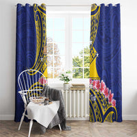 Personalised Tokelau Tokehega Day Window Curtain Tokelauan Tatau Flag Color - Polynesian Pride