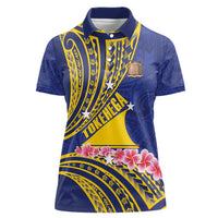 Personalised Tokelau Tokehega Day Women Polo Shirt Tokelauan Tatau Flag Color LT14 Female Blue - Polynesian Pride