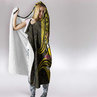 Personalised Tokelau Tokehega Day Hooded Blanket Tokelauan Tatau Black Color - Polynesian Pride
