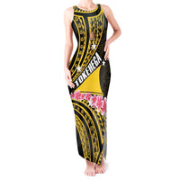 Personalised Tokelau Tokehega Day Tank Maxi Dress Tokelauan Tatau Black Color LT14 Women Black - Polynesian Pride