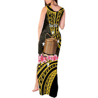 Personalised Tokelau Tokehega Day Tank Maxi Dress Tokelauan Tatau Black Color LT14 - Polynesian Pride