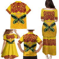 Personalised Tufi Tapa and Tattoo Festival Family Matching Puletasi and Hawaiian Shirt PNG Oro Butterfly Tapa Pattern LT14 - Polynesian Pride