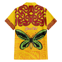 Personalised Tufi Tapa and Tattoo Festival Family Matching Short Sleeve Bodycon Dress and Hawaiian Shirt PNG Oro Butterfly Tapa Pattern LT14 - Polynesian Pride