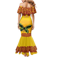 Personalised Tufi Tapa and Tattoo Festival Mermaid Dress PNG Oro Butterfly Tapa Pattern LT14 - Polynesian Pride