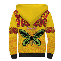 Personalised Tufi Tapa and Tattoo Festival Sherpa Hoodie PNG Oro Butterfly Tapa Pattern LT14 - Polynesian Pride