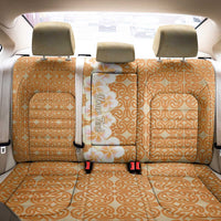 Personalised Tufi Tapa and Tattoo Festival Back Car Seat Cover Oro Tapa Cloth With Plumeria LT14 - Polynesian Pride