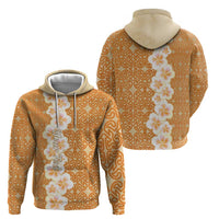 Personalised Tufi Tapa and Tattoo Festival Zip Hoodie Oro Tapa Cloth With Plumeria LT14 - Polynesian Pride