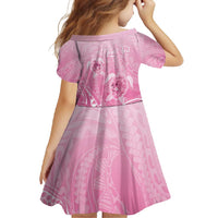 Personalised Polynesia Breast Cancer Awareness Family Matching Long Sleeve Bodycon Dress and Hawaiian Shirt No One Fights Alone Turtle Ribbon - Pink Version LT14 - Polynesian Pride
