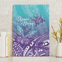 Polynesia Suicide Prevention Month Canvas Wall Art Butterfly Purple And Teal Ribbon Tomorrow Needs You LT14 Without Frame Teal - Polynesian Pride