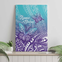 Polynesia Suicide Prevention Month Canvas Wall Art Butterfly Purple And Teal Ribbon Tomorrow Needs You LT14 - Polynesian Pride
