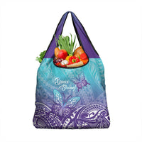 Polynesia Suicide Prevention Month Grocery Bag Butterfly Purple And Teal Ribbon Tomorrow Needs You LT14 1-pack One Size Teal - Polynesian Pride