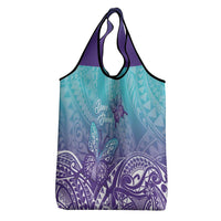 Polynesia Suicide Prevention Month Grocery Bag Butterfly Purple And Teal Ribbon Tomorrow Needs You LT14 - Polynesian Pride