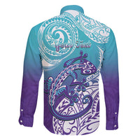 Personalised New Zealand Suicide Prevention Month Family Matching Short Sleeve Bodycon Dress and Hawaiian Shirt You Matter NZ Fern With Maori Koru Lizard LT14 - Polynesian Pride
