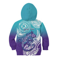 Personalised New Zealand Suicide Prevention Month Kid Hoodie You Matter NZ Fern With Maori Koru Lizard LT14 - Polynesian Pride