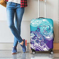 Personalised New Zealand Suicide Prevention Month Luggage Cover You Matter NZ Fern With Maori Koru Lizard LT14 - Polynesian Pride