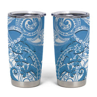 New Zealand Autism Awareness Tumbler Cup NZ Fern With Maori Koru Lizard