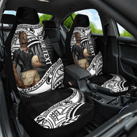 Custom New Zealand Silver Fern Rugby Car Seat Cover 2024 Aotearoa Maori Mascot Go All Black LT14 One Size Black - Polynesian Pride