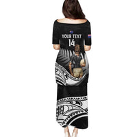 Custom New Zealand Silver Fern Rugby Family Matching Puletasi and Hawaiian Shirt 2024 Aotearoa Maori Mascot Go All Black LT14 - Polynesian Pride