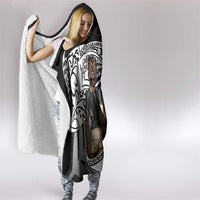 Custom New Zealand Silver Fern Rugby Hooded Blanket 2024 Aotearoa Maori Mascot Go All Black LT14 - Polynesian Pride