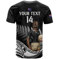 Custom New Zealand Silver Fern Rugby T Shirt 2024 Aotearoa Maori Mascot Go All Black
