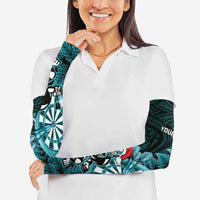 Personalised New Zealand Darts Christmas Arm Sleeves Maori Fern Merry Dartsmas - Polynesian Pride