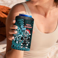Personalised New Zealand Darts Christmas 4 in 1 Can Cooler Tumbler Maori Fern Merry Dartsmas LT14 - Polynesian Pride