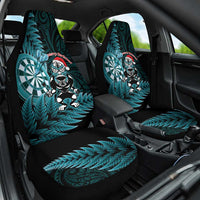 New Zealand Darts Christmas Car Seat Cover Maori Fern Merry Dartsmas LT14 One Size Cyan - Polynesian Pride