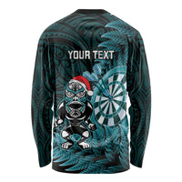 Personalised New Zealand Darts Christmas Long Sleeve Shirt Maori Fern Merry Dartsmas LT14 - Polynesian Pride
