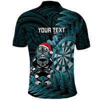 Personalised New Zealand Darts Christmas Polo Shirt Maori Fern Merry Dartsmas LT14 - Polynesian Pride
