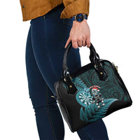 New Zealand Darts Christmas Shoulder Handbag Maori Fern Merry Dartsmas - Polynesian Pride