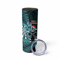 Personalised New Zealand Darts Christmas Skinny Tumbler Maori Fern Merry Dartsmas LT14 - Polynesian Pride