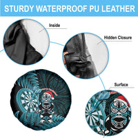 New Zealand Darts Christmas Spare Tire Cover Maori Fern Merry Dartsmas LT14 - Polynesian Pride
