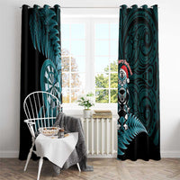 New Zealand Darts Christmas Window Curtain Maori Fern Merry Dartsmas - Polynesian Pride