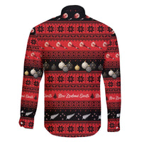 New Zealand Darts Christmas Family Matching Off The Shoulder Long Sleeve Dress and Hawaiian Shirt Merry Xmas Aotearoa Maori Red LT14 - Polynesian Pride