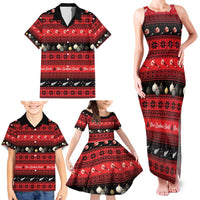 New Zealand Darts Christmas Family Matching Tank Maxi Dress and Hawaiian Shirt Merry Xmas Aotearoa Maori Red LT14 - Polynesian Pride
