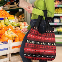 New Zealand Darts Christmas Grocery Bag Merry Xmas Aotearoa Maori Red - Polynesian Pride