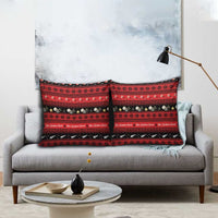 New Zealand Darts Christmas Pillow Cover Merry Xmas Aotearoa Maori Red - Polynesian Pride