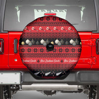 New Zealand Darts Christmas Spare Tire Cover Merry Xmas Aotearoa Maori Red - Polynesian Pride