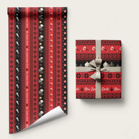 New Zealand Darts Christmas Wrapping Paper Merry Xmas Aotearoa Maori Red - Polynesian Pride