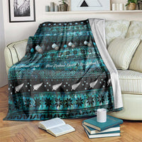New Zealand Darts Christmas Blanket Merry Xmas Aotearoa Maori Paua Shell - Polynesian Pride