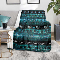 New Zealand Darts Christmas Blanket Merry Xmas Aotearoa Maori Paua Shell - Polynesian Pride