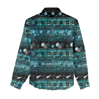 New Zealand Darts Christmas Women Casual Shirt Merry Xmas Aotearoa Maori Paua Shell LT14 - Polynesian Pride