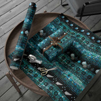 New Zealand Darts Christmas Wrapping Paper Merry Xmas Aotearoa Maori Paua Shell LT14 - Polynesian Pride
