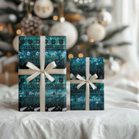 New Zealand Darts Christmas Wrapping Paper Merry Xmas Aotearoa Maori Paua Shell LT14 - Polynesian Pride